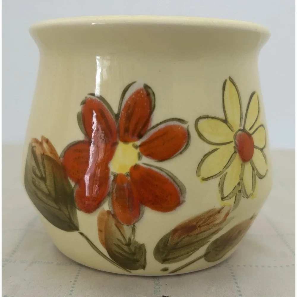 Vintage Flower Power Teapot Creamer Sugar Set Japan Floral Tea Set‎